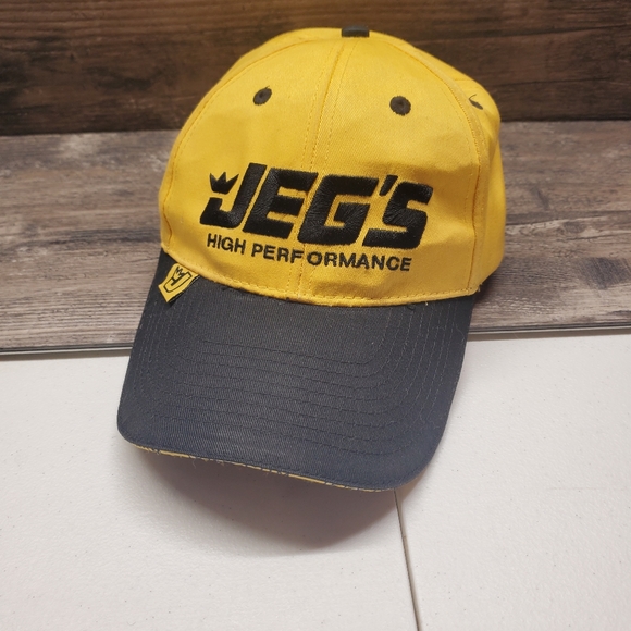 Other - JEGS High Performance Auto Parts Hat Cap Adjustable Yellow Black Automotive
